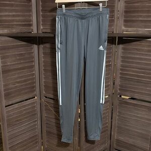 Set of 2, Adidas Charcoal and Black Joggers with White Stripes